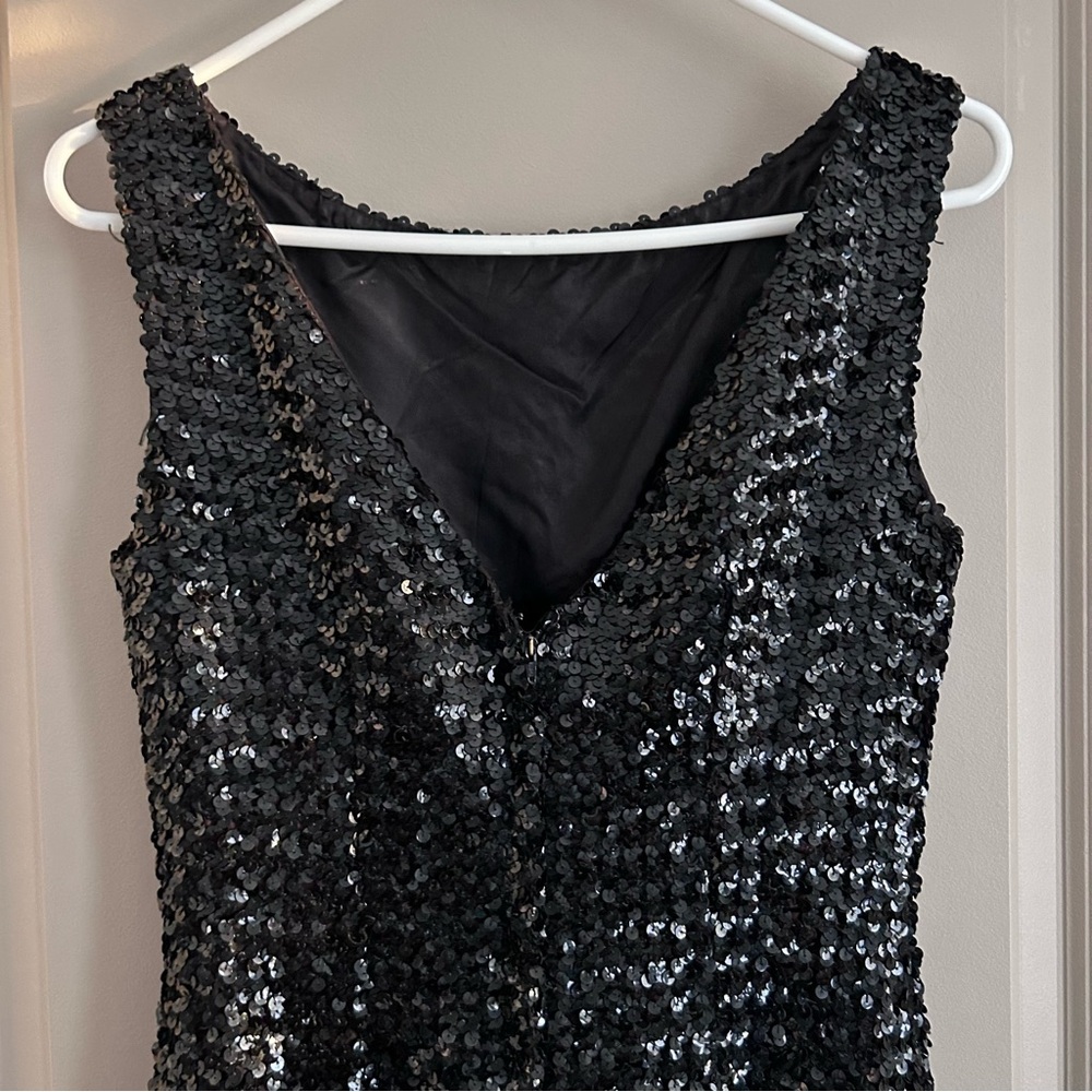 Vintage sequin dress women’s black EUC - Picture 5 of 11